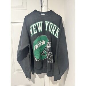 Vintage New York Jets Helmet Pro Player Sweatshirt Crewneck Size XL NFL 1997